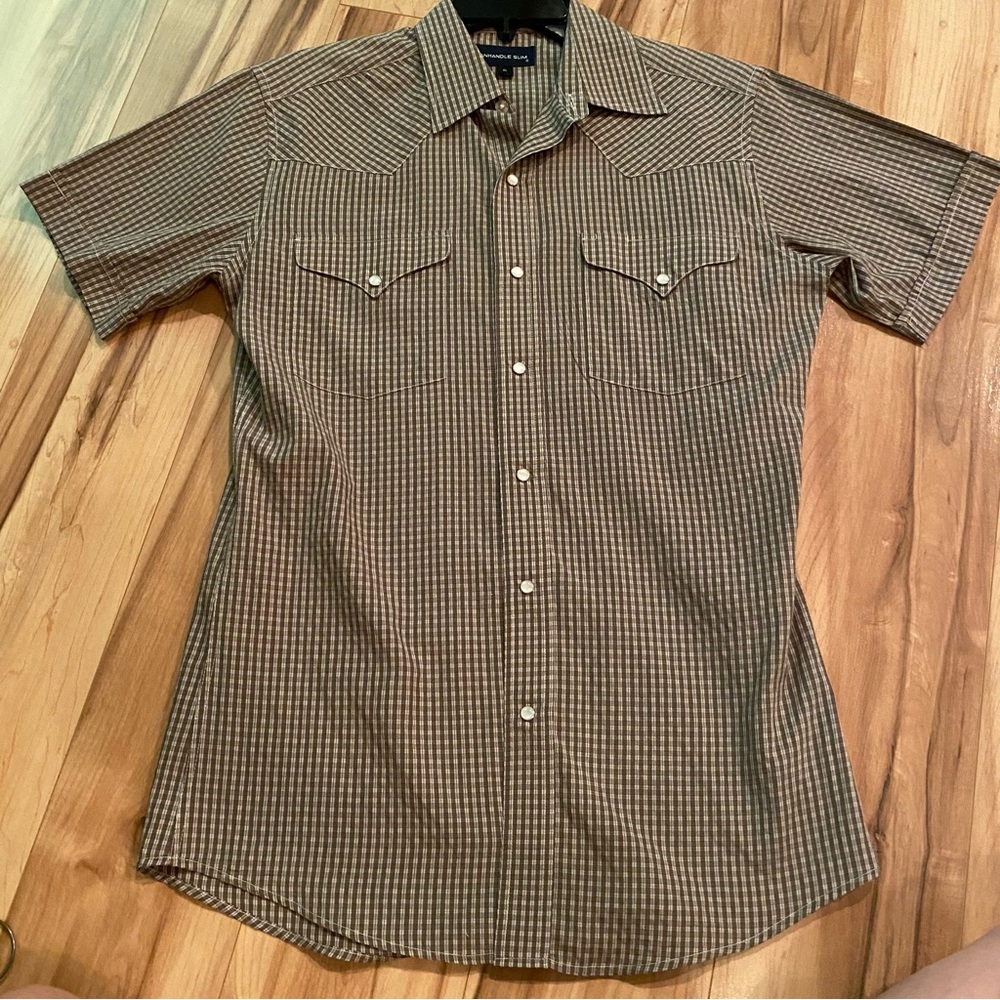 Panhandle Slim Pearl Snap Men’s Shirt - Brown